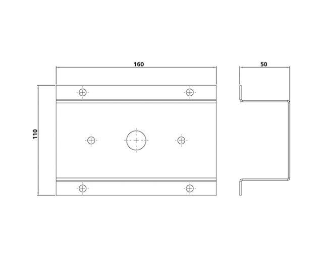Spacer surface mounted cable