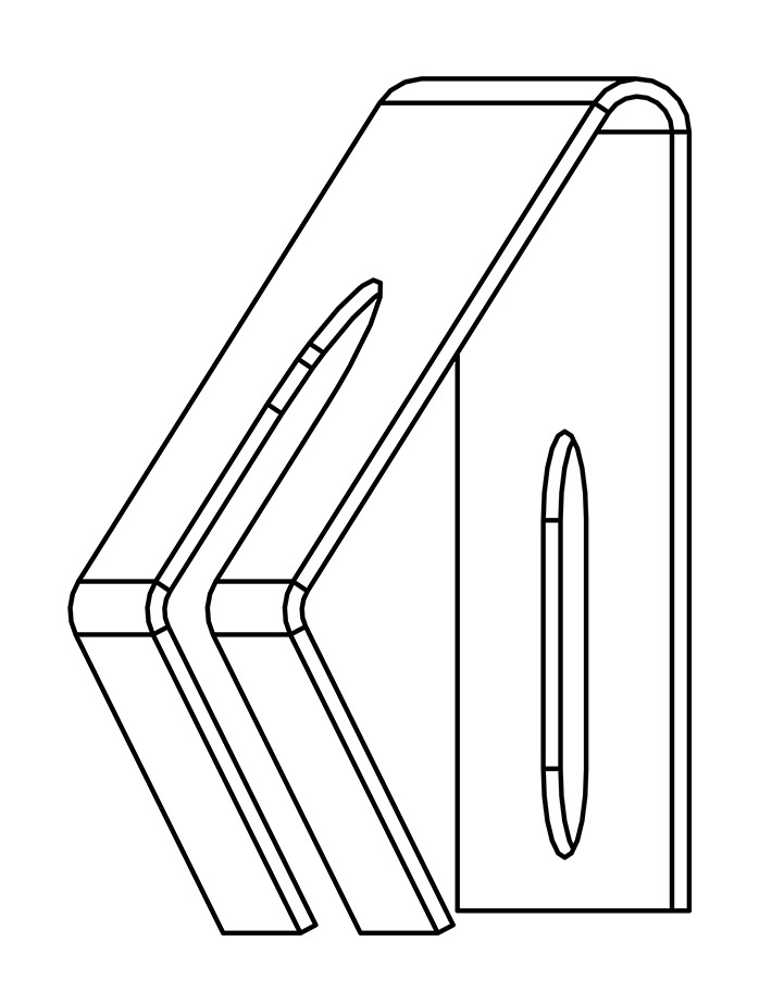 Clips for hidden support profile (4pcs)