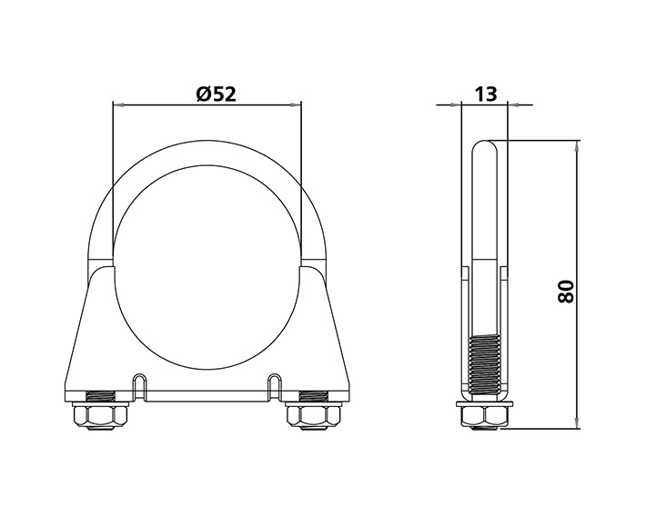 Pipe fitting Sports hall fixture 52mm Par