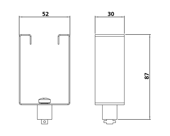 Fäste för armaturskena MP50 