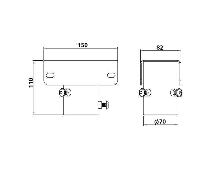 Pole-top adapter A ø 60 mm