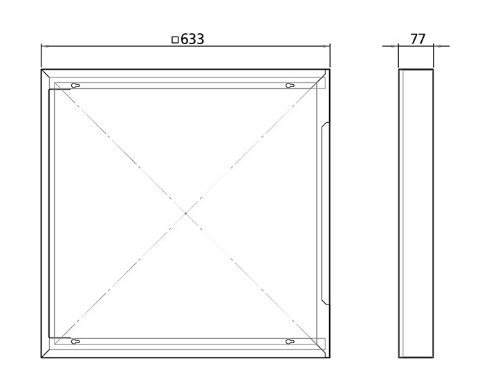 Surface mounting external frame